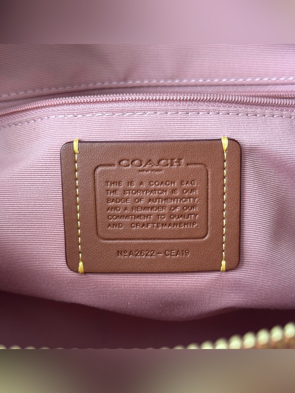 Coach Powder Pink Large Rowan - Picture 5 of 6